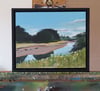 Rickerby park (Suspension Bridge) - Framed Original