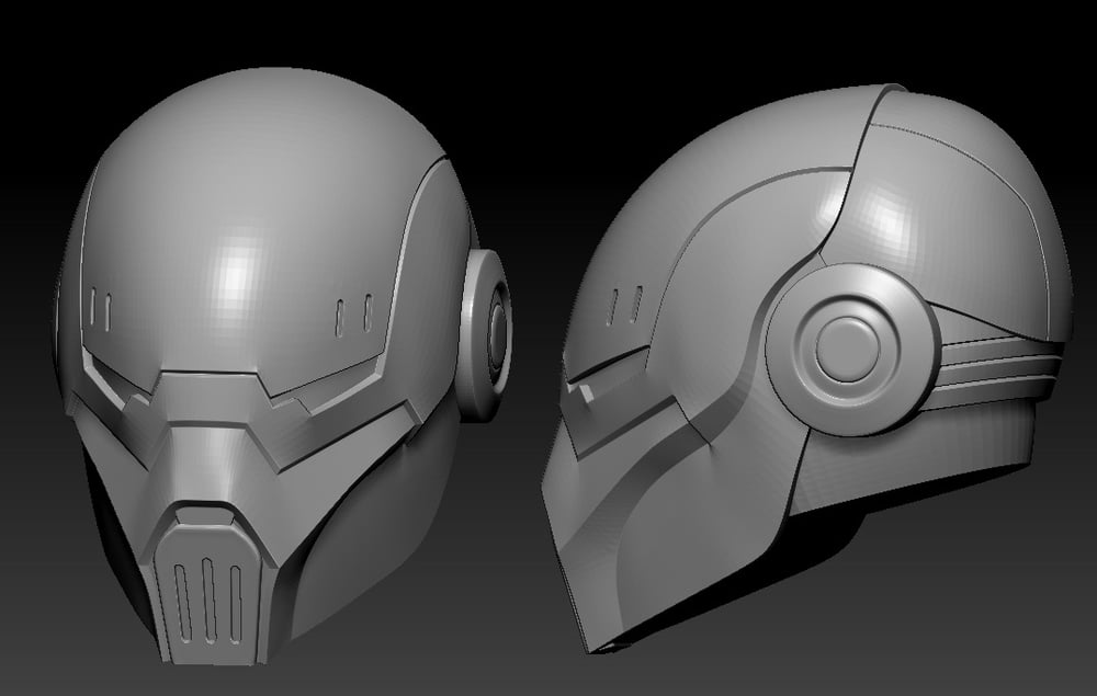 Image of Cartoon Assassin Helmet modeled by Skylu3d