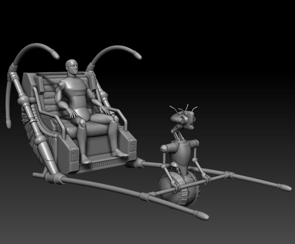 Image of Robot Taxi modeled by Skylu3d