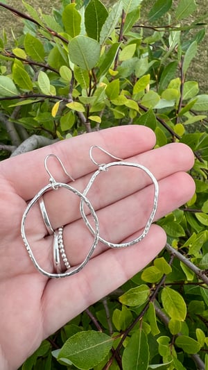 Image of Organic hammered earrings