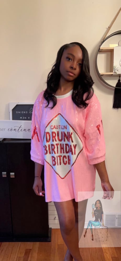 Image of Pink Caution Sequin Dress
