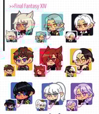 Image 1 of FFXIV Emoji Key Rings