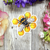 Bee with Honey - Matte Vinyl Sticker
