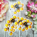 Bee with Honey - Matte Vinyl Sticker