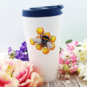 Bee with Honey - Matte Vinyl Sticker