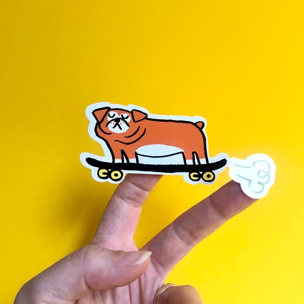 Image of NEW! 💘 Skater Dog Sticker