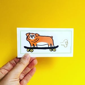 Image of NEW! 💘 Skater Dog Sticker