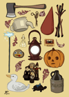Autumnal Inventory  - A4 Print 