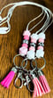 Image of Pink Cow Lanyard