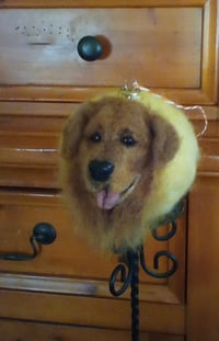 Image 2 of Needle felted Golden Retriever Ornament