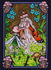 Bleeding Fairy Helmet Mushroom Queen and Knight - A4 Print