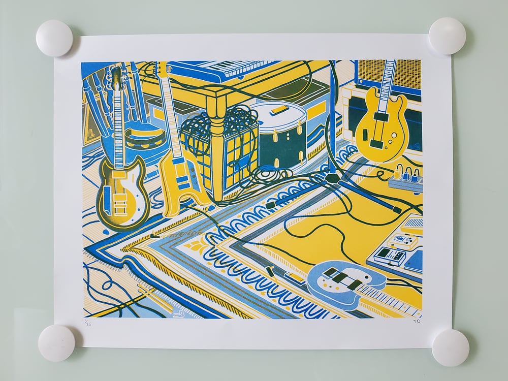 King Gizzard and the Lizard Wizard: Risograph Print