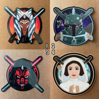 50% off Stickers! Only $2.50 Each!! Ahsoka, Leia, Boba, Maul!