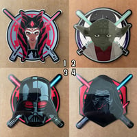 50% off Stickers! Only $2.50 Each!! Ahsoka, Yoda, Vader, Kylo!