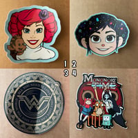 50% off Stickers! Only $2.50 Each!! Ariel Leia, Vanellope, Wonder woman, Mononoke time!