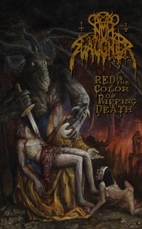 Image 2 of NUNSLAUGHTER - RED IS THE COLOR OF RIPPING DEATH (CASSETTE)