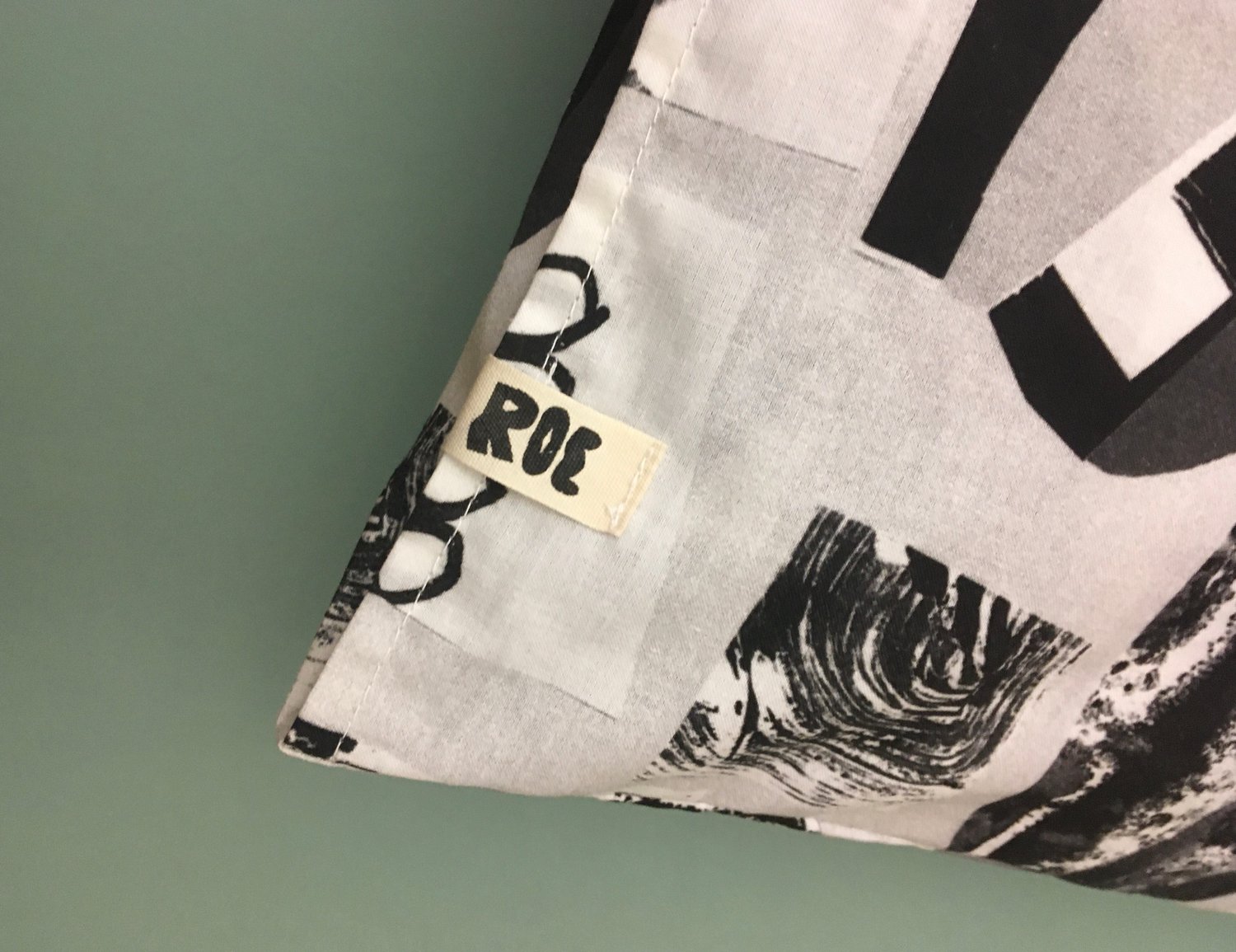 Image of BLACK AND WHITE COLLAGE PILLOWCASE