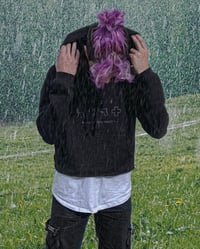 Image 3 of what do you want? crop hoodie