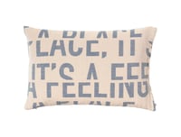 Image 1 of Cushion cover 'Quote' Taupe sand by Broste Copenhagen