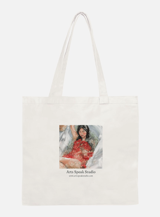 Image of Flower Girl Printed Tote Bag 