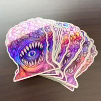 Image 3 of Neon Demons 3-pack holographic stickers 