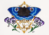 Blue Owl Moth - A5 print