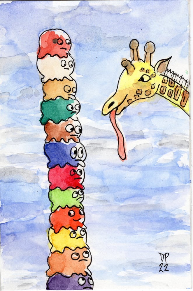 Image of Giraffe Ice Cream Tower