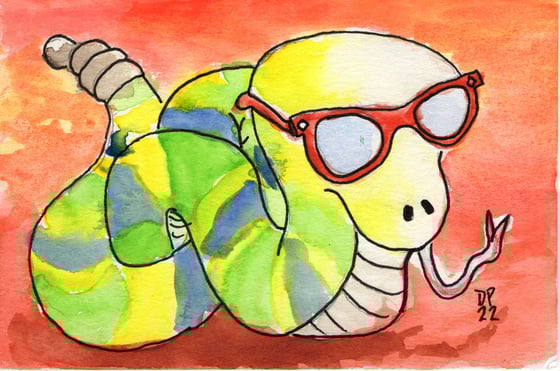 Image of Red Glassessssss Sssssssnake