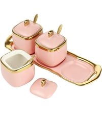 Image 2 of 3 Piece Ceramic Spice Jars