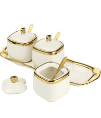 Image 1 of 3 Piece Ceramic Spice Jars
