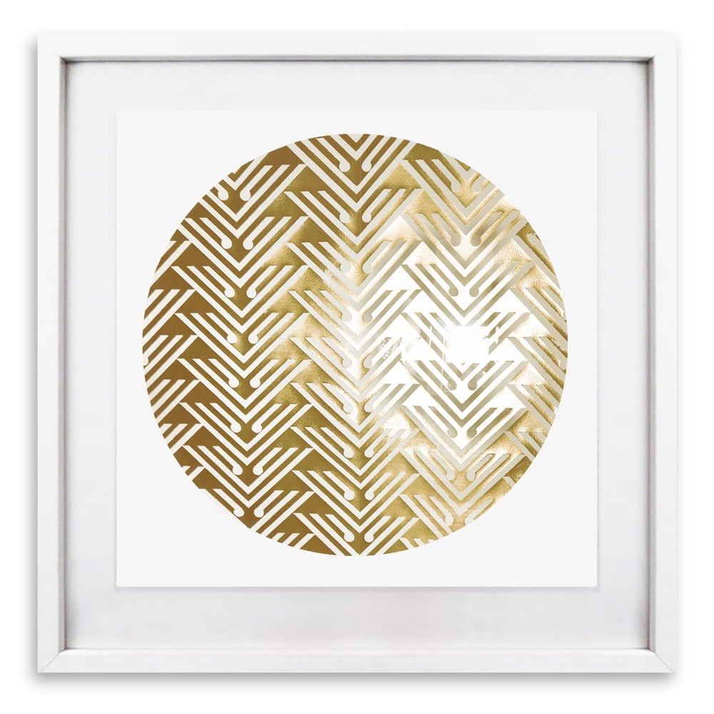 Image of 'Sentience'  Limited Edition gold foil screenprint