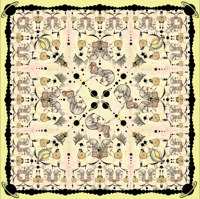 Image 1 of Camille Rose Garcia Silk Scarf 36" x 36"
