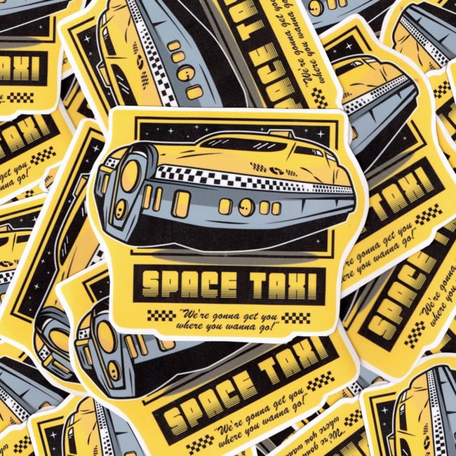 Space Taxi Stickers