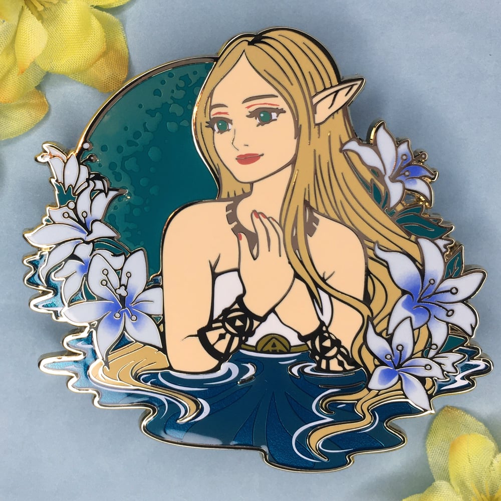 Image of Silent Princess Zelda fantasy enamel pin