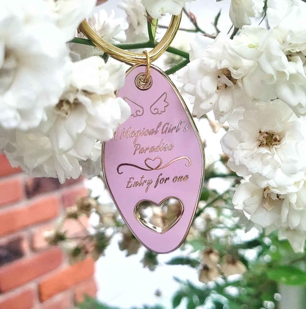 Image of [MADE TO ORDER] Magical Paradise Key Tag Keychain - Hard Enamel