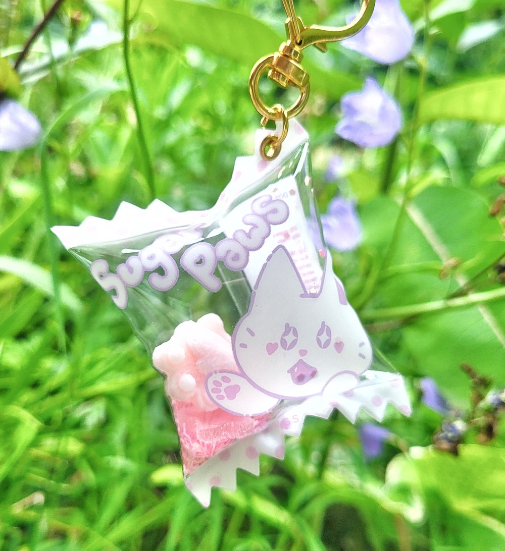 Image of Sugar Paws 2.0! Candy Paws Shaker Charm Keychain