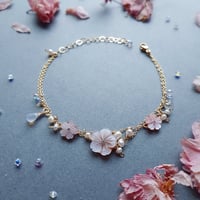 Image 1 of White Sakura Trio Bracelet | Jovanka | SAKURA 2022