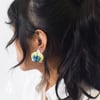 APA Orchidaea Blue Pastel Stud Earrings