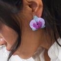 APA Orchidaea Fuchsia Pastel Stud Earrings