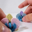 APA Orchidaea Blue Pastel Stud Earrings