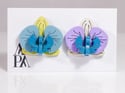 APA Orchidaea Blue Pastel Stud Earrings