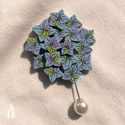 APA Hydrangea macrophylla Brooch