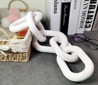 Image 2 of Wood Chain Link Decor 5 Link Chain Decoration