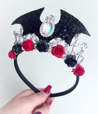 Image 3 of Bat headband Tara crown Halloween dress up hair accessories 