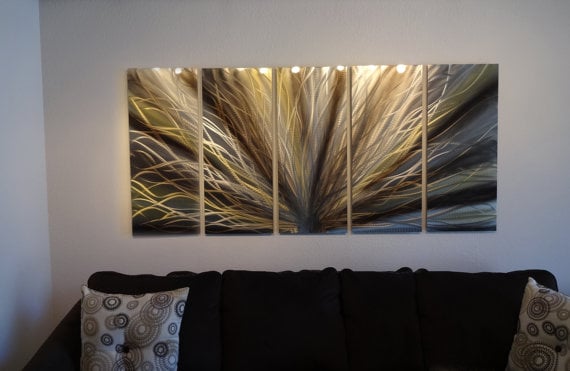 Radiance Large, Gold and Bronze- Metal Wall Art Contemporary