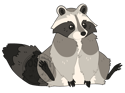 September 2021 Patreon Sticker Raccoon