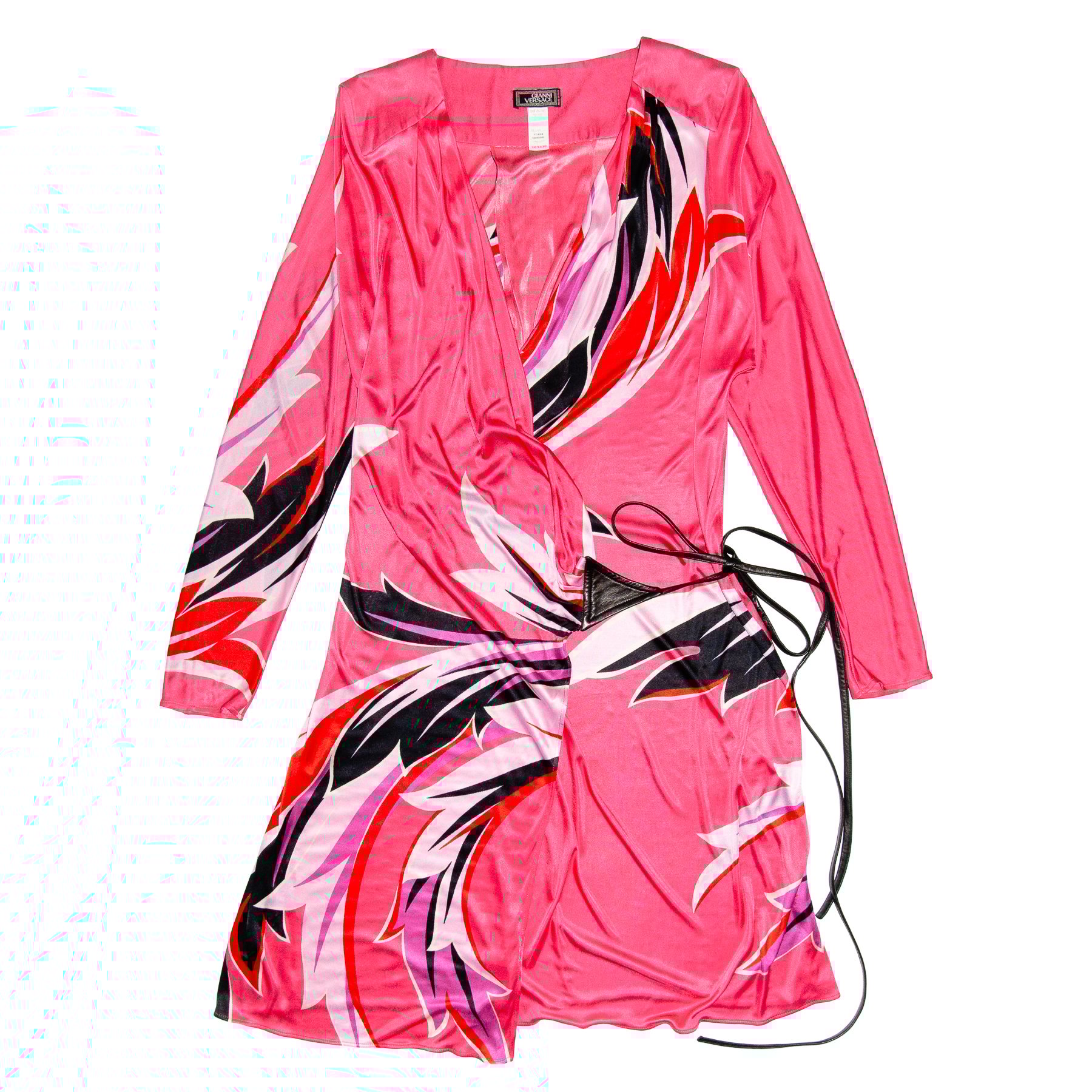 Image of Versace 2001 Silk Wrap Around Dress