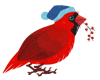 November 2021 Patreon Sticker Cardinal
