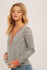Image 4 of Color -Block Henley 