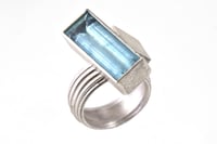 Image 4 of Aquamarine Strata ring